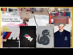 ป้ายโลโก้ซิลิโคนหมึกพิมพ์ TPU โปร่งใสสำหรับเสื้อแจ็คเก็ตชุดทำงาน