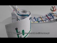 SGS ODM ป้ายพิมพ์ลายบนผ้าฝ้าย 100% พร้อมเทป Oeko Tex Standard 100