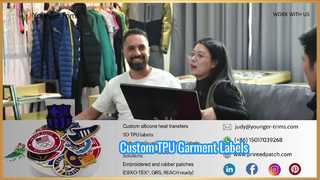 ป้าย TPU แบบกำหนดเองสำหรับเสื้อผ้า