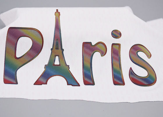 ฉลากเสื้อผ้าการถ่ายเทความร้อนด้วยฟิล์มตัวอักษรที่มีสีสันปรับแต่งได้