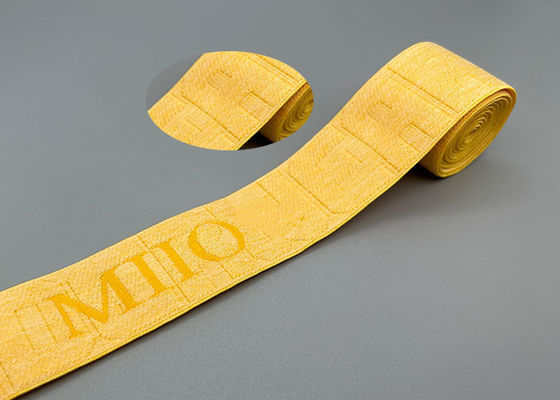 รอบสิ้นสุดวงยืดหยุ่น Jacquard หลวม 35 มม. ที่กำหนดเองสำหรับเสื้อผ้า