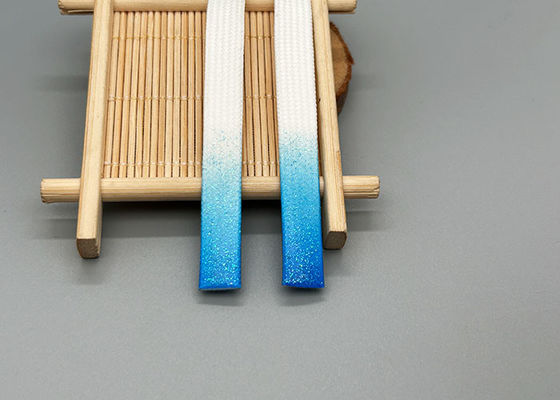 สายเชือกรูดโพลีเอสเตอร์เสื้อผ้ายาว 30 ซม. พร้อมหยดซิลิโคนเงาที่ปลายทั้งสองด้าน