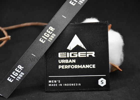 Workwear 0.3mm ซิลิโคนแท็กหน้าจอพิมพ์แพทช์บนเทปริบบิ้น